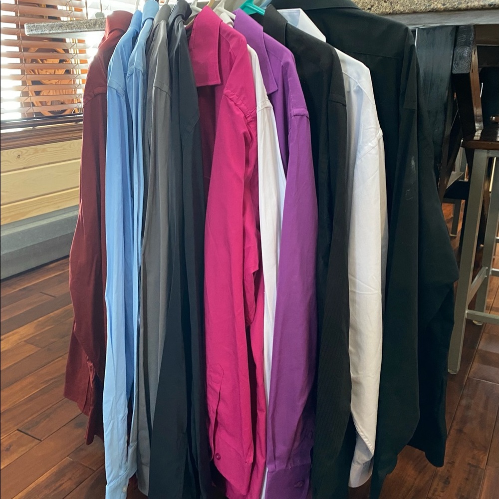 BUNDLE!! Mens dress shirts XXL-XXL all fit like 2XL